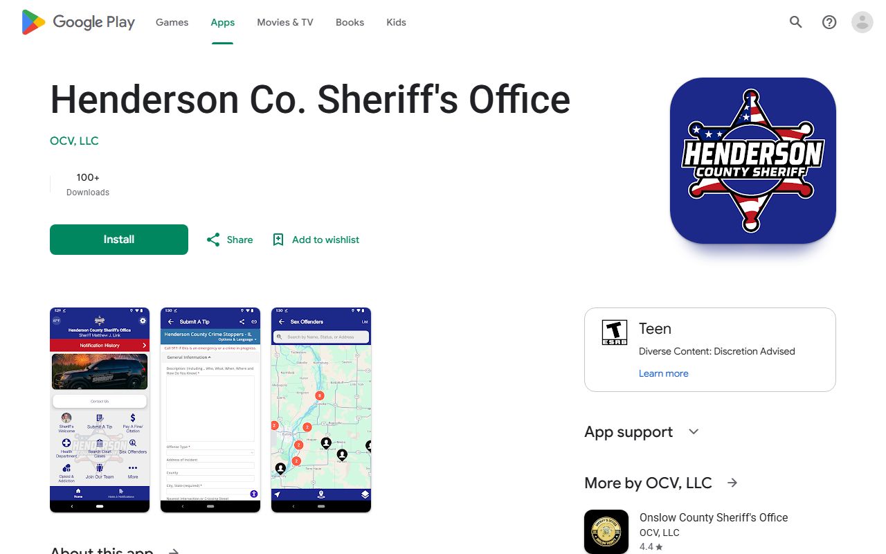 Henderson County jail mugshots sheriff app listing