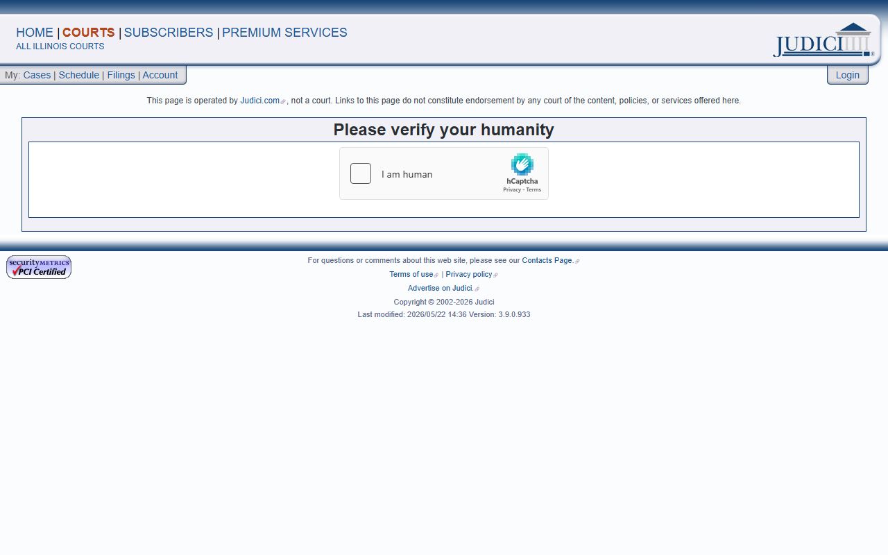 Henderson County court records after arrest Judici CAPTCHA page